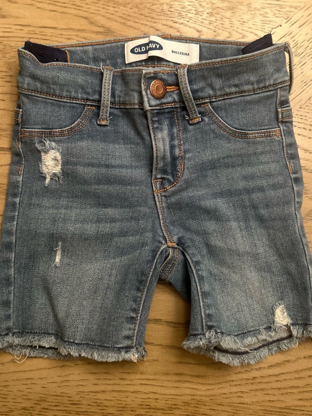 Old Navy Light Blue Girls' Distressed Denim Ballerina style Shorts